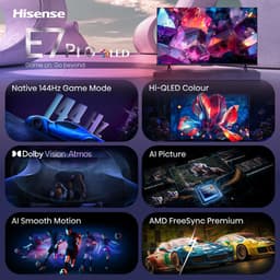 Hisense 43E7S PRO SmartTV - 43 inch - 4K Hi-QLED - 2026 - Native 144Hz Game Mode - Hi-QLED Colour - Built-in Subwoofer - AI Picture - AI Smooth Motion - AMD FreeSync Premium - Dolby Vision Atmos — thumbnail 15