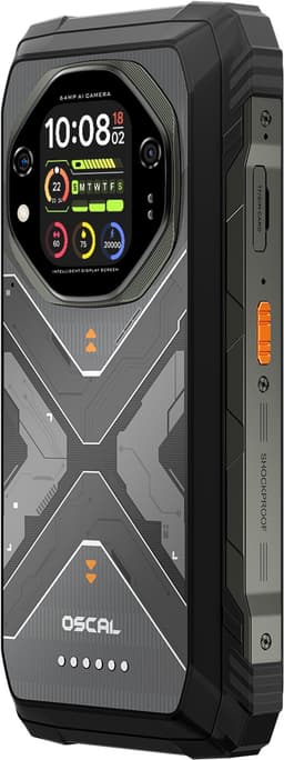 OSCAL TANK 1 Robuuste Smartphone 5G - 48GB RAM - 512GB ROM - 6,78 inch 2,4K FHD+ 120Hz - 20000mAh - 64MP + 50MP Camera, 20MP Nachtzicht - 170LM Dubbele LED-lamp - 100dB luidspreker - IP68/IP69K Outdoor Telefoon - Android 15 - NFC GPS - Zwart — thumbnail 3