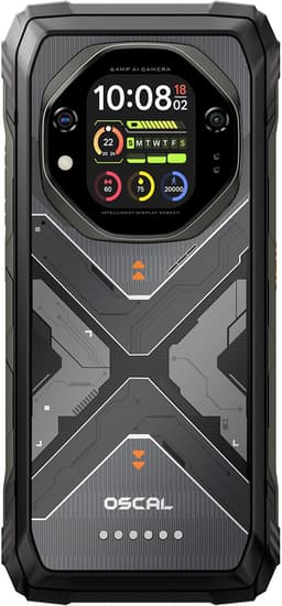 OSCAL TANK 1 Robuuste Smartphone 5G - 48GB RAM - 512GB ROM - 6,78 inch 2,4K FHD+ 120Hz - 20000mAh - 64MP + 50MP Camera, 20MP Nachtzicht - 170LM Dubbele LED-lamp - 100dB luidspreker - IP68/IP69K Outdoor Telefoon - Android 15 - NFC GPS - Zwart — thumbnail 5