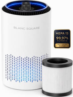 Blanc Square Luchtreiniger Pro Air Purifier - HEPA 13 filter + Koolstoffilter - 170m³/h 30m² - Zeer stille Slaapstand - Verwijdert Allergieen Hooikoorts Stof - Clean Air Slaapkamer — thumbnail 1