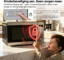 Turbotronic MW20 Vrijstaande Magnetron - 20 Liter - Zilver — thumbnail 5