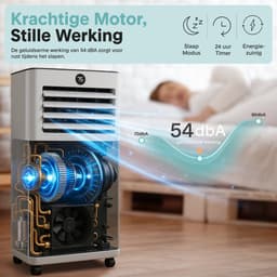 SereneLife Mobiele Airco 7000 BTU - Airconditioner met Verwarmingsfunctie - Afvoerslang - WiFi - voor Slaapkamer en Woonkamer — thumbnail 6