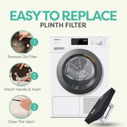 Vervangend plintfilter voor Miele T1-droger - 9164761 warmtepompdroger - plintfilter van schuim - 2 stuks — thumbnail 6