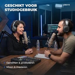 DJ koptelefoon - Vonyx HDX120SB - Over ear koptelefoon - Studio koptelefoon - Opbergtas - Aluminium — thumbnail 5