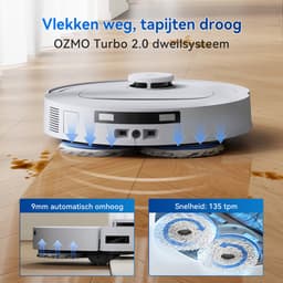 ECOVACS DEEBOT T30e OMNI Robotstofzuiger met dweilfunctie- 25.000 Pa- OZMO Turbo 2.0 dweilen- ZeroTangle 3.0 anti-klit-Triple-V-hoofdborstel- Omni-station-75°C dweilreiniging- Wit — thumbnail 6