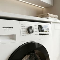 Heinner HWM-HME7012IVSMA+++ Slanke Wasmachine 7 kg - 47 cm Diep - 1200 toeren - Invertermotor - Energieklasse A - 15 programma's - Stoomfunctie - Anti-Allergie - Kinderslot - Digitaal Display - Wit - 5 Jaar Garantie — thumbnail 9