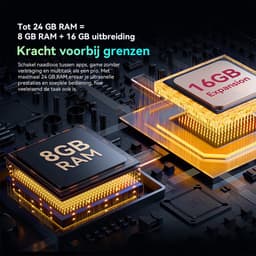 Blackview BL7000 Robuuste Smartphone 5G - 6.78 inch - Android 15 - 24GB RAM - 256GB ROM - 50MP Camera - 7500mAh met 33W Adapter - IP68 Waterdicht - NFC OTG GPS FM - Oranje — thumbnail 4