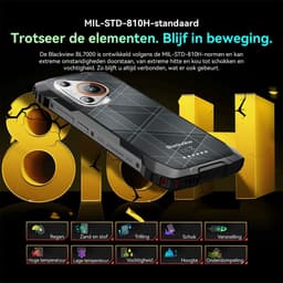 Blackview BL7000 Robuuste Smartphone 5G - 6.78 inch - Android 15 - 24GB RAM - 256GB ROM - 50MP Camera - 7500mAh met 33W Adapter - IP68 Waterdicht - NFC OTG GPS FM - Zwart — thumbnail 9