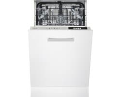 Inventum IVW4508A smalle inbouw vaatwasser - 10 couverts - Volledig integreerbaar - 45 cm breed - Bestekmand - 6 programma’s - Max nishoogte 87 cm - Startuitstel - Energielabel D