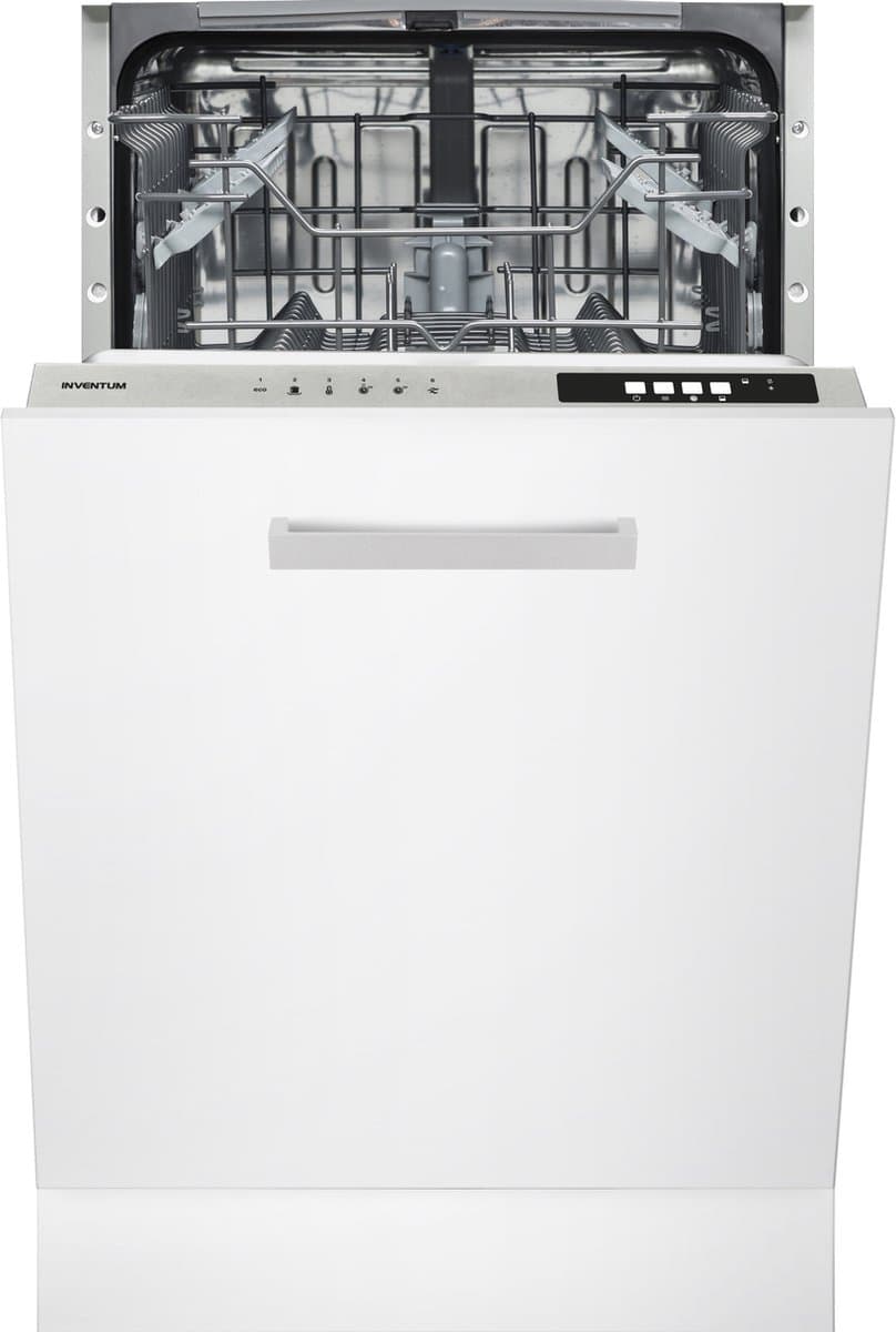 Inventum IVW4508A smalle inbouw vaatwasser - 10 couverts - Volledig integreerbaar - 45 cm breed - Bestekmand - 6 programma’s - Max nishoogte 87 cm - Startuitstel - Energielabel D — afbeelding 1