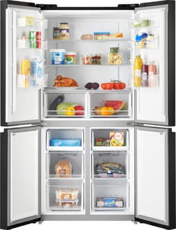 Inventum SKV4178B No Frost energiezuinige Amerikaanse koelkast - 474 liter - Digitaal display - Stil: 37 dB - Supervriezen - Superkoelen - Vershoudlade - 4 deuren - Zwart — thumbnail 3
