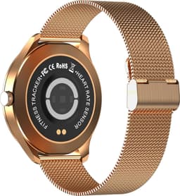 Belesy® Q9 Pro - Smartwatch Dames - Smartwatch Heren - Android - IOS - Horloge - 1.28 inch - Kleurenscherm - Stappenteller - Bloeddruk - Hartslag - 75+ Wijzerplaten - Sporten - Staal - Roségoud - Kerstcadeau — thumbnail 5