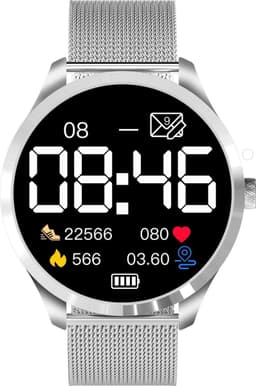 Belesy® Q9 Pro - Smartwatch Dames – Smartwatch Heren - Horloge - 1.28 inch - Kleurenscherm - Stappenteller - Bloeddruk - Hartslag - 75+ Wijzerplaten – Sporten - Staal – Zilver - Kerstcadeau — thumbnail 3