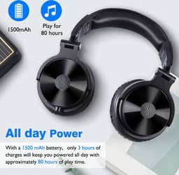 OneOdio Pro C Black – DJ Koptelefoon – Over-Ear – Bedraad – Met Microfoon — thumbnail 4