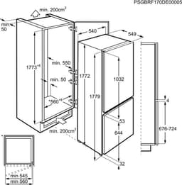 AEG SCE818F6TS koel-vriescombinatie Ingebouwd 253 l Wit — thumbnail 3