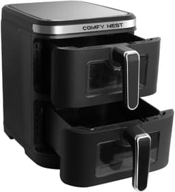 Comfy Nest CN-06184 - 2800W Airfryer - 11L - Dubbele Mand - Digitaal Opvouwbaar Zijpaneel - Kijkvenster — thumbnail 2