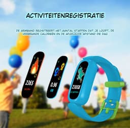 DrPhone KidsTime X13 – Smartwatch Voor Kinderen – IP68 Waterdichte Smartwatch – Hartslagmonitor – Slaapmonitoring – Mobiele App (Alleen voor Android Systeem) - 0.96 Inch TFT Kleurenscherm – Stappenteller – Calorie teller - Zwart — thumbnail 9