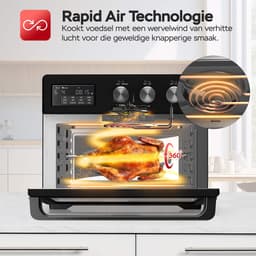 TurboTronic AF32DRD Airfryer XXL en Mini Oven – 32 Liter – Vrijstaande Oven – 12 Kookprogramma’s – 25° tot 230°C – Zwart — thumbnail 10