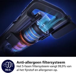 Philips Steelstofzuiger met Dweilfunctie XC7055/01 Aqua - Draadloos en Zonder Zak - Zuigmond met LED Verlichting — thumbnail 10