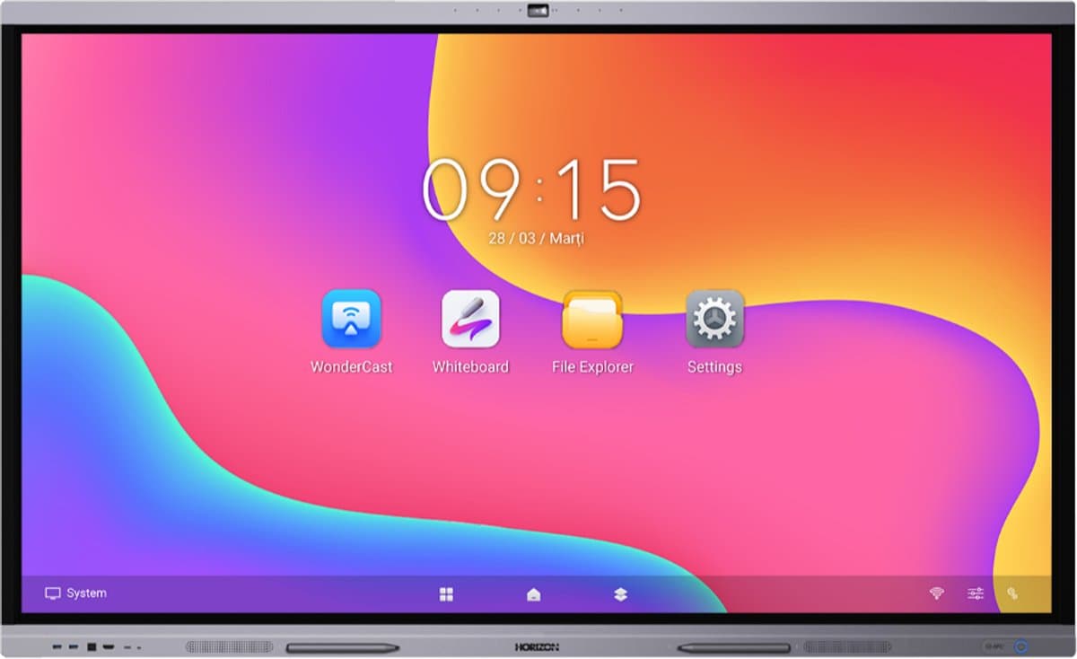 Horizon 86 inch Interactief Display 4K ULTRA HD - Touchscreen, Interactief Whiteboard, Slimme Functies en Geavanceerde Connectiviteit voor Televisie, Webcam functie — afbeelding 1