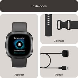Fitbit Sense 2 - Smartwatch heren en dames - Zwart — thumbnail 7