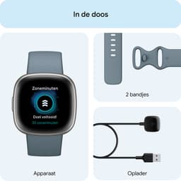 Fitbit Versa 4 - Smartwatch heren en dames - Blauw — thumbnail 10