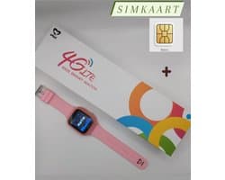 WyWiS® Smart Watch Kinderen Roze + Simkaart - GPS Horloge Kind - 4G Videobellen -Spatwaterdicht - IP65 - SOS - GPS Tracker -Voice Chat - Alarm Klok - GEO Fencing