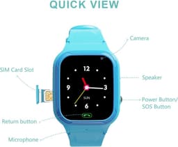 WyWiS®  Smart Watch Kinderen Roze + Simkaart - GPS Horloge Kind - 4G Videobellen -Spatwaterdicht - IP65 - SOS - GPS Tracker -Voice Chat - Alarm Klok -  GEO Fencing — thumbnail 7