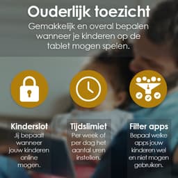 AngelTech Kindertablet XL – 3+4GB RAM - 32+64GB – Android 14 - 100%Kidsproof – Extra Groot – Vanaf 3 Jaar - Ook Voor Volwassen Gebruik - 10 Inch - Ouderlijk Toezicht – Fidgy Beschermhoes – Roze — thumbnail 3