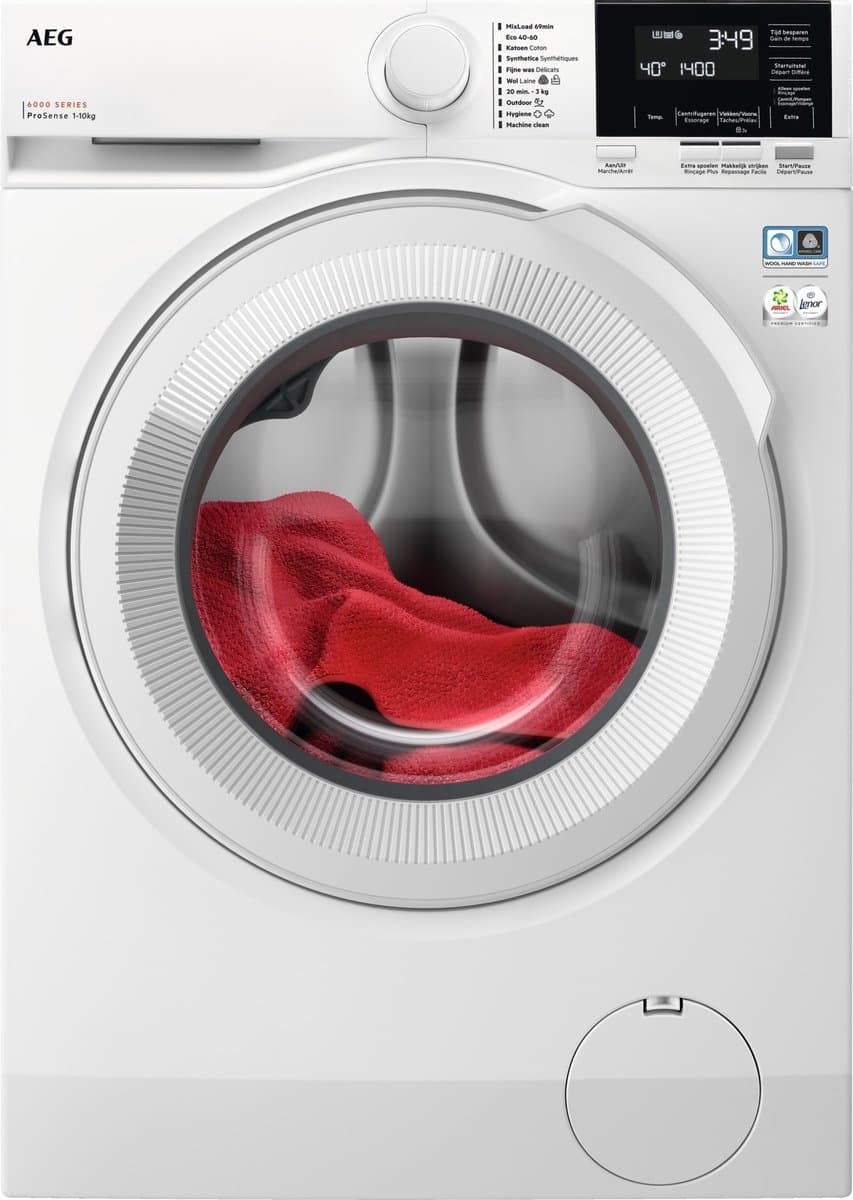 AEG LR63R142 6000 serie ProSense® - Wasmachine - Energielabel A - 1400 toeren - 10kg - NL/FR — afbeelding 1