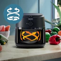 Philips 1000 Series Airfryer - NA120/00 - Draaiknopbediening - 4.2L - Tot 4 Personen - Zwart — thumbnail 13