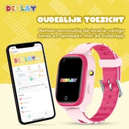 DEPLAY 4G KidsWatch Hero - GPS Horloge Kind - Smartwatch Kinderen - Kinderhorloge - Smartwatch Kind - Kinder Smartwatch - Roze — thumbnail 5