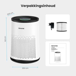 Auronic Luchtreiniger Compact Pro met HEPA 13 Filter, Ionisator en Koolstoffilter - Ruimtes tot 30m² - CADR-waarde van 150m³/u - Air Purifier met Aromatherapie - Wit — thumbnail 9