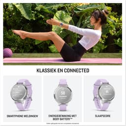 Garmin Lily 2 Active - Smartwatch - 35 mm - Lunar Goudkleurig met Bone Siliconen Bandje — thumbnail 4