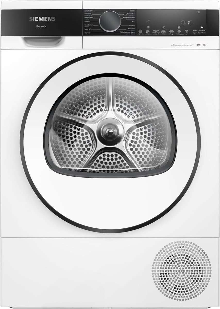 Siemens WQ35G2DMFG - iQ500 - Warmtepompdroger - 8 kg - Zeer stil - Blijvend energiezuinig met de zelfreinigende condensor - NL/FR Display — afbeelding 1