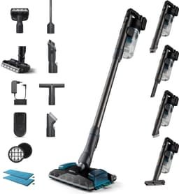Philips Steelstofzuiger met Dweilfunctie XC8057/01 - Zuigmond met LED verlichting - Draadloos - Zonder Zak - Handstofzuigerfunctie - Alle Vloertypen - Lichtgewicht — thumbnail 10