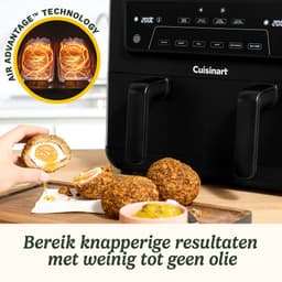 Cuisinart - XXL Dual-Zone Airfryer - Heteluchtfriteuse 2x5,2 - 2400W - 7 programma's - PFAS-vrije keramische coating - 2 manden voor tot 12 porties - Zwart — thumbnail 6
