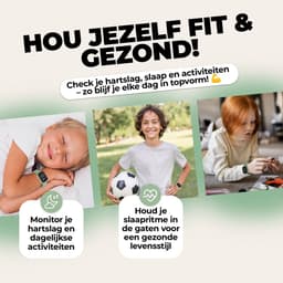 Denver Smartwatch Kinderen - Bellen/SMS/Whatsapp - Voor Android & iOS - Stappenteller - Slaapactiviteit - Hartslag, Bloeddrukmeter, Sportmodus - SWK120GN — thumbnail 6