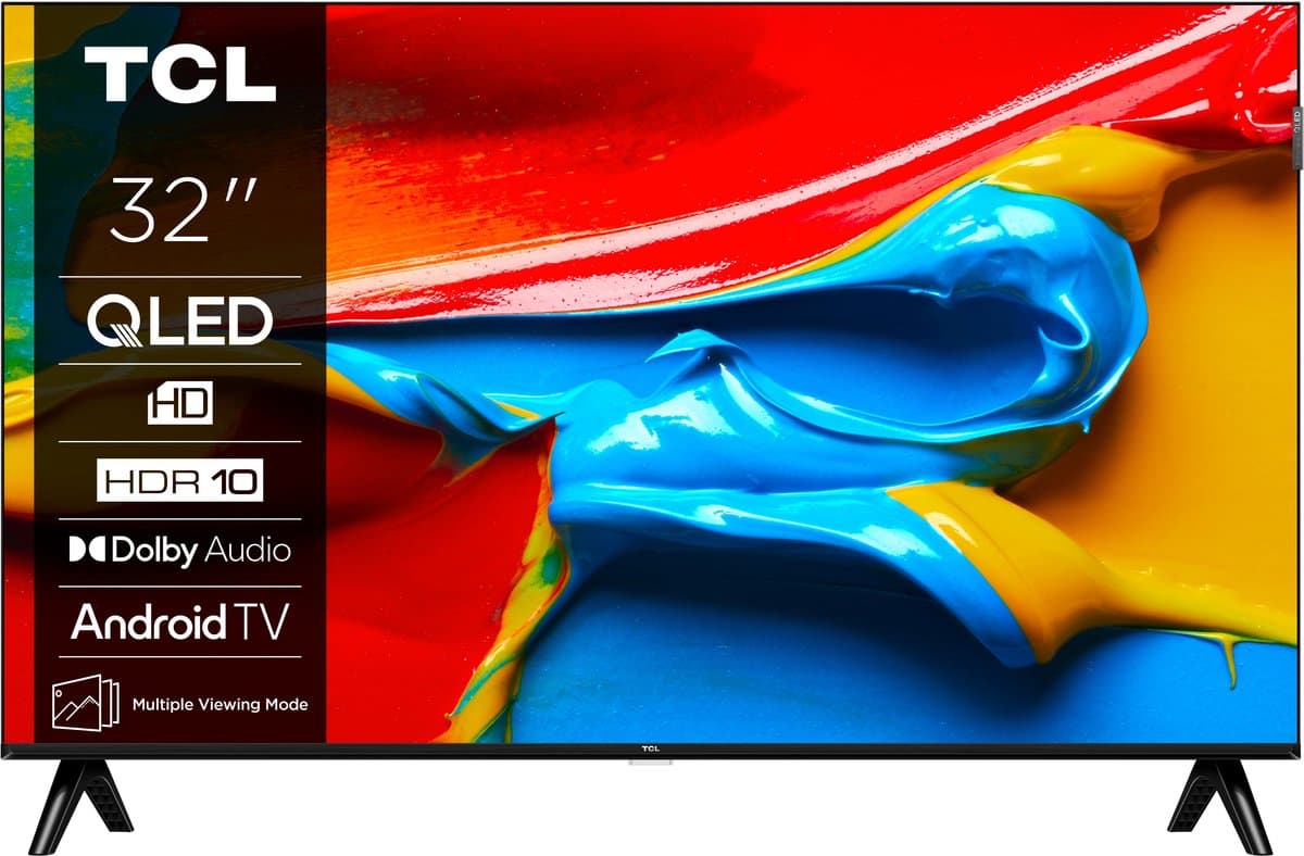 TCL 32V4C smart-tv 32 inch HD Ready QLED Google TV 60Hz 2024 — afbeelding 1