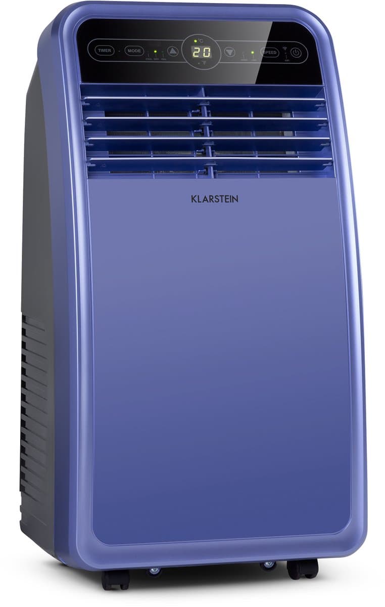 Klarstein mobiele airconditioner met luchtafvoerslang, 4-in-1 airconditioner met ventilator, luchtontvochtiger & nachtmodus, kleine & draagbare airconditioner voor thuis & op kantoor, app-bediening, 7000 BTU,1 kW voor 23 m² - Afstandsbediening — afbeelding 1