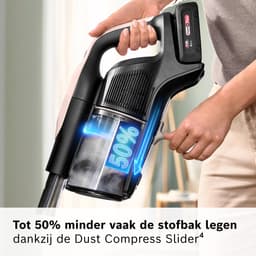 Bosch Unlimited 10 - Steelstofzuiger - Zuigmond met LED verlichting - 90° buigbare buis - draadloos en zonder zak - HEPA filter - BBS1041RBA — thumbnail 9