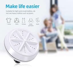 IBBO Shop - Mini Wasmachine - 2kg Wascapaciteit - Camping Wasmachine en Vaatwasser - Mini Wasmachine met Centrifuge - Kleine Wasmachine - Kleine Vaatwassers - Handwasmachine - Voor Kleine Was — thumbnail 2
