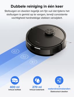Roborock Q7 L5 Robotstofzuiger – 8000 Pa Hyperforce Zuigkracht – Dubbele Anti-Klit – Nauwkeurige LiDAR Navigatie –Slimme Verboden Zone –Multi-Level Mapping – Automatisch Opladen – APP–Zwart –Q5 PRO Upgrade — thumbnail 3