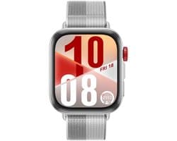 HUAWEI WATCH FIT 4 - Grijs nylon geweven Horlogeband - Ultra Slank design | Geavanceerde sportmodi | Tot 10 dagen batterijduur | Compatibel met iOS & Android