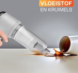 Krachtige Kruimeldief Snoerloos 5 opzetstukken - Kruimelzuiger 20W - Vacuum Cleaner - Draadloos, Compact en Oplaadbaar - Handstofzuiger — thumbnail 2