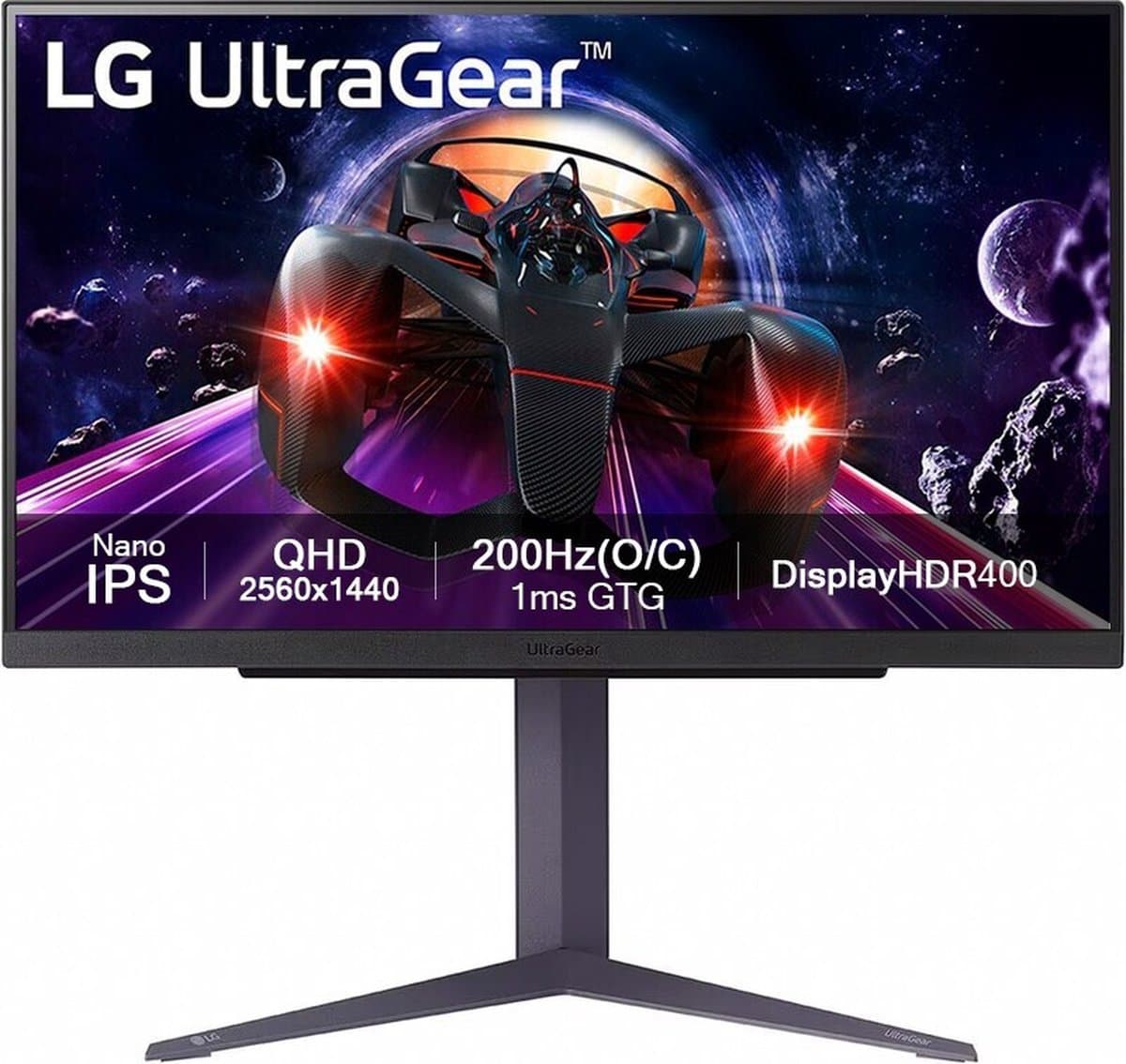 LG UltraGear 27GS85Q-B - QHD Nano IPS Gaming Monitor - 180hz - 200hz - 27 inch — afbeelding 1