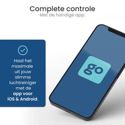 Gologi Luchtreiniger - Air Purifier Tegen Huisstofmijt, Hooikoorts, Allergieën en Stof - Vervangbaar HEPA 13 filter en Koolstoffilter - 210m³/h - Met App - Wit — thumbnail 8