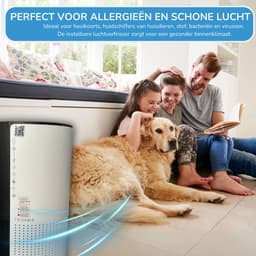 Friskair Luchtreiniger - Air purifier met HEPA Filter - Luchtkwaliteitsindicator - Tegen Allergieën, Huisstofmijt & Fijnstof - 300 m³/h - Slaapstand - Ionisator - Bedienbaar via App — thumbnail 4