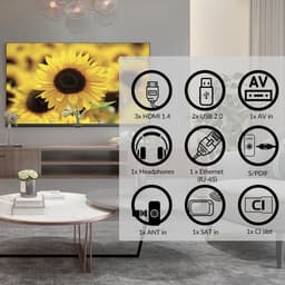 STRONG - 40” Full HD TV (100 cm) SRT40FD5553 - Connected TV met Android TV - Chromecast - Google assistant - Wifi - Bluetooth - HDR - NETFLIX - Drievoudige tuner - 3 HDMI-poorten (1 ARC) + 2 USB-poorten + Mini-AV + Antenne/Sat Jack - Zwart — thumbnail 8