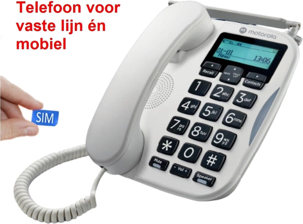 Telefoon voor vaste analoge lijn én mobiele netwerk - 4G - Noodtelefoon - 500 — afbeelding 1